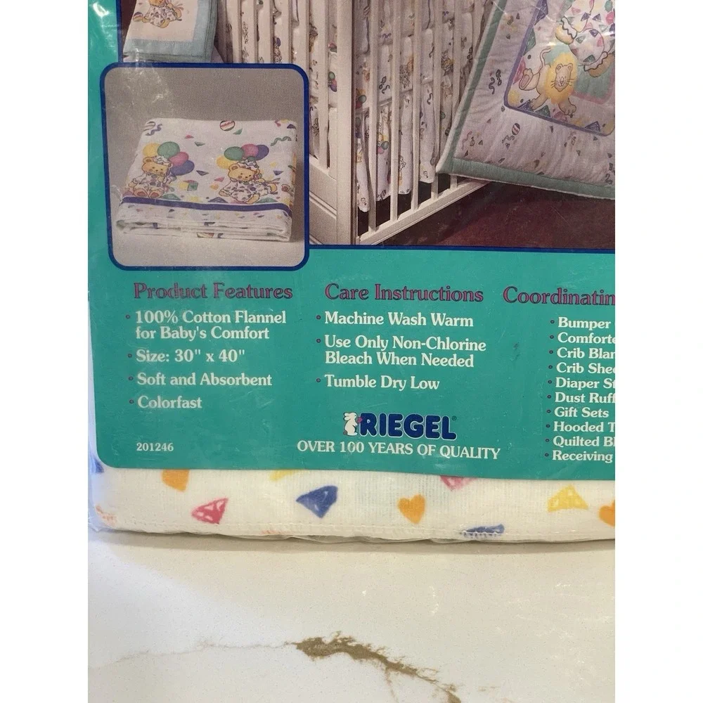Vintage PJ Bear Riegel Receiving Blankets Set of 2‎ 30
